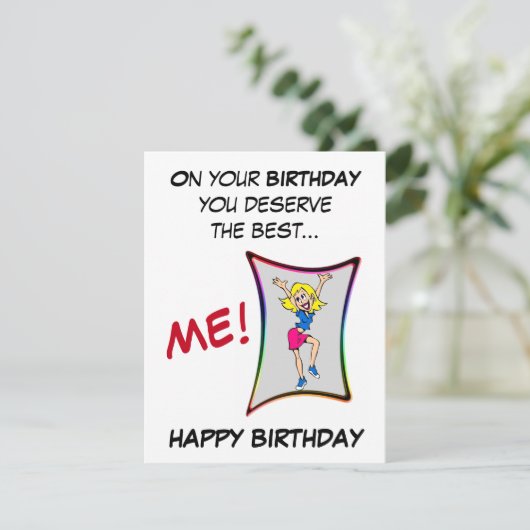 Op je verjaardag verdien je het beste, verjaardags (Staand voorkant)