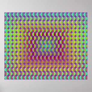 Op kunst die tegenover elkaar staat poster