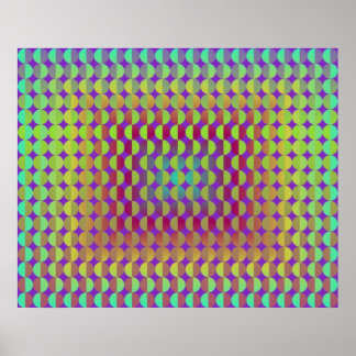 Op kunst die tegenover elkaar staat poster