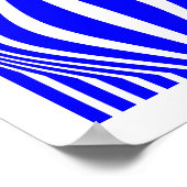 Op Kunstlijnen en bollen 02 - Blauw en wit Poster (Hoek)