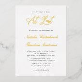 Op laatste bruiloft folie uitnodiging (Voorkant)