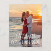 Op laatste Elegant Wedding sla de datum op Aankondigingskaart (Voorkant)