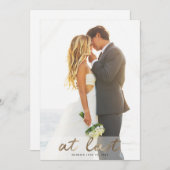 Op laatste huwelijksaankondiging en uitnodiging (Voorkant / Achterkant)