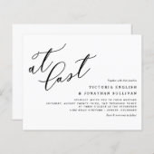 Op laatste zwarte moderne kalligrafie-bruiloft (Voorkant / Achterkant)