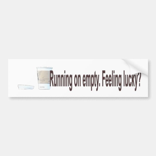 Op Leeg lopen Bumpersticker (Voorkant)