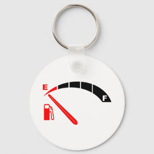 Op leeg lopen sleutelhanger