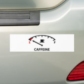 Op lege ritten: cafeïne bumpersticker (Op auto)