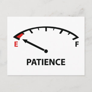 Op lege ritten: geduld briefkaart