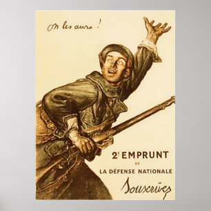 Op Les Aura. ~ Franse Wereldoorlog 1. Poster
