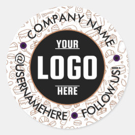 Op maat 3x3" Ronde Waterdichte Vinyl Zakelijke Sti Ronde Sticker