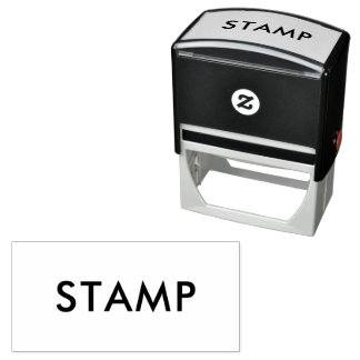 Op maat 7,4 cm x 3,6 cm zelfinktende stempel