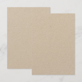 Op maat 89mm x 127mm Kraft | Milieuvriendlijke mat Kaart