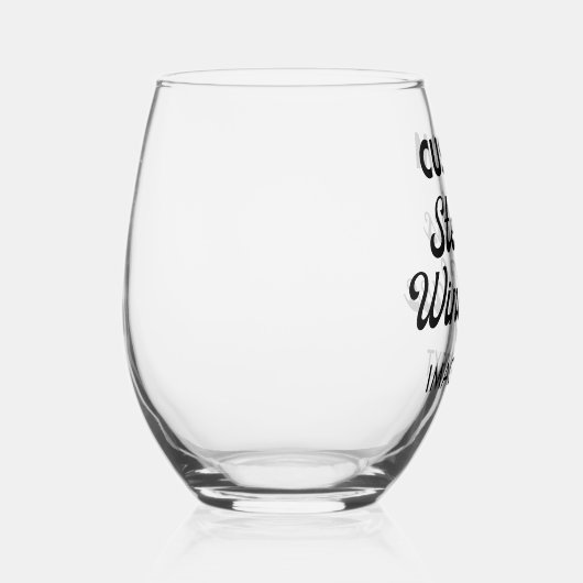Op maat bedrukte gepersonaliseerde Stemless Wine G Wijnglas Zonder Voet (Voorkant)