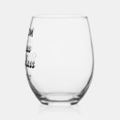 Op maat bedrukte gepersonaliseerde Stemless Wine G Wijnglas Zonder Voet (Achterkant)