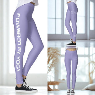 Op maat bedrukte yoga crew lichtpaarse lavendel leggings