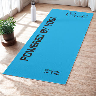 Op maat bedrukte yogacrew Azureblauw Yogamat