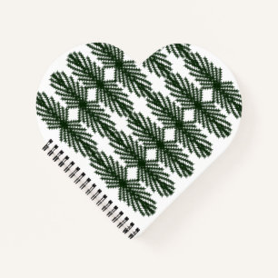 Op maat bosgroene grenen boom abstract patroon notitieboek
