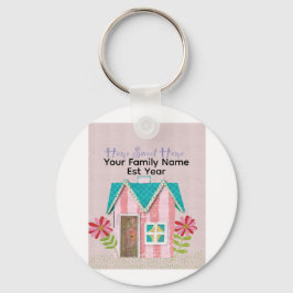 Op Maat De Handtekening Whimsy (Roze & Turkoois) S Sleutelhanger