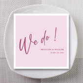Op maat elegant roze op blozende We Do-scriptie-hu Servet