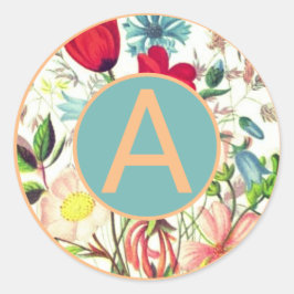 OP MAAT GECONFECTIONEERDE RONDE STICKERS BLOEMEN E
