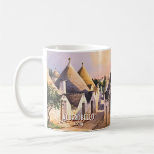 Op maat gemaakt Alberobello Trulli Huis Aquarel Re Koffiemok