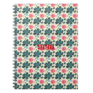 Op maat gemaakt aquarel bloempatroon cadeau notitieboek