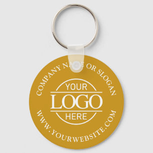 Op maat gemaakt bedrijfslogo promotionele mosterdg sleutelhanger