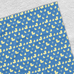 Op Maat Gemaakt Begin Rubberen Eend Patroon Blauw Fleece Deken