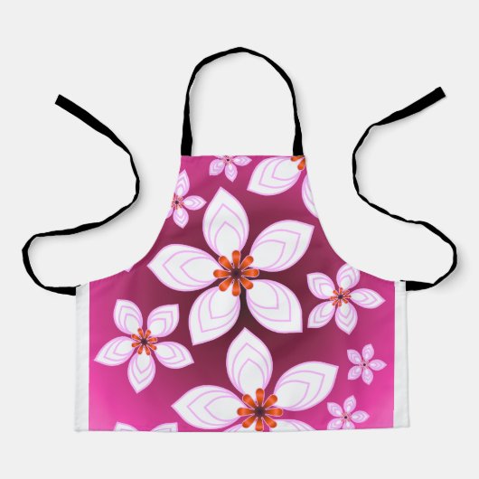 Op maat gemaakt bloemenpatroon cadeau schort (Voorkant)