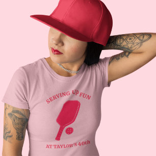 Op maat gemaakt boodschap Wit Pickleball Paddle Gr T-shirt