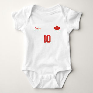 Op maat gemaakt Canadees outfit met naam en nummer Romper