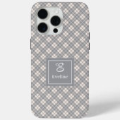 Op maat gemaakt Coral Grey iPhone Hoesje Chic Mono (Achterkant)