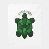 Op maat gemaakt en gepersonaliseerd Cute Turtle Fleece Deken (Voorkant)