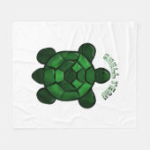 Op maat gemaakt en gepersonaliseerd Cute Turtle Fleece Deken (Voorkant (Horizontaal))