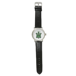 Op maat gemaakt en gepersonaliseerd Cute Turtle Horloge