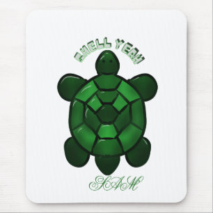 Op maat gemaakt en gepersonaliseerd Cute Turtle Muismat