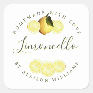 Op maat gemaakt etiket voor limoncello