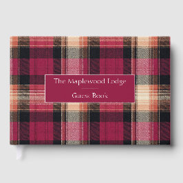 Op maat gemaakt gastenboek geruite stijl vakantieh