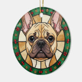 Op maat gemaakt glas-in-lood-effect HONDENNAAM Ker Keramisch Ornament (Links)