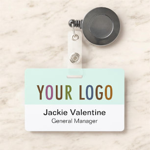 Op maat gemaakt hard plastic naamkaartje met intre badge