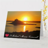 Op maat gemaakt hart St Michaels Mount Cornwall Zo Kaart (Gele Bloem)