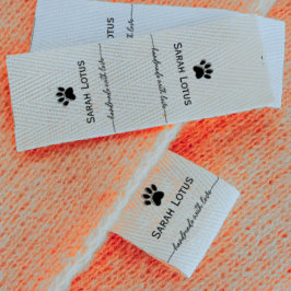 Op maat gemaakt icoon handgemaakt door labels op t grosgrain lint