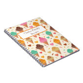 Op maat gemaakt ijs patroon  familierecepten  notitieboek (Rechterzijde)