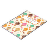 Op maat gemaakt ijs patroon  familierecepten  notitieboek (Linkerzijde)