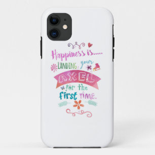 Op maat gemaakt ijsfiguurschaatsen giftware Geluk  iPhone 11 Hoesje