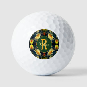 Op maat gemaakt initiaal naam madeliefje bloem kun golfballen