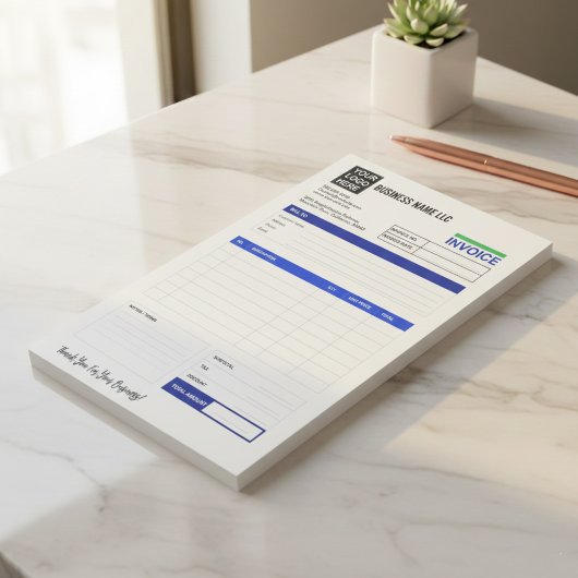 Op maat gemaakt logo kleine onderneming factuur kw post-it® notes