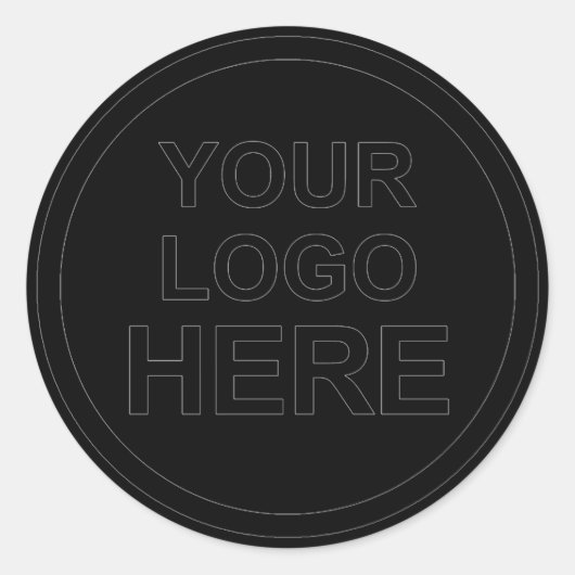 Op maat gemaakt logo zakelijk klassiek rond sticke ronde sticker (Voorkant)