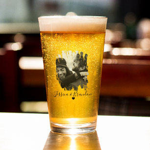 Op maat gemaakt modern foto bierglas glas