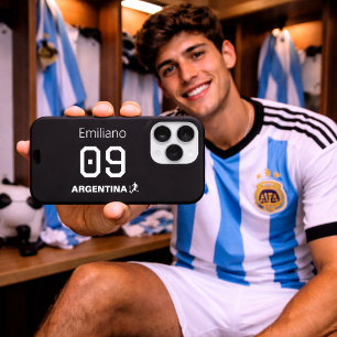 Op maat gemaakt monochroom Argentijns nationaal el iPhone 15 Pro Hoesje